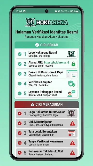 Tampilan kanal resmi hokiarena